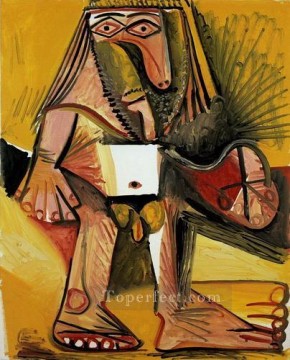 Hombre desnudo de pie 1971 Pablo Picasso Pinturas al óleo